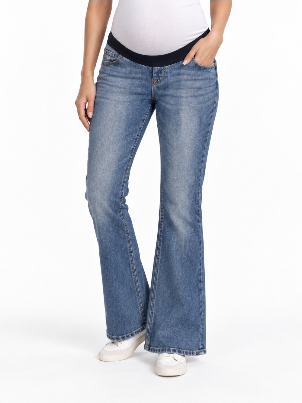 Old Navy Maternity Flare Jeans | Size 0 Short | Medium Wash